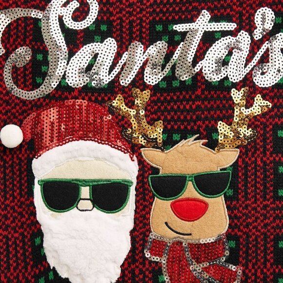 No Boundaries Santa's Bestie Ugly Christmas Sweater - Picture 5 of 12